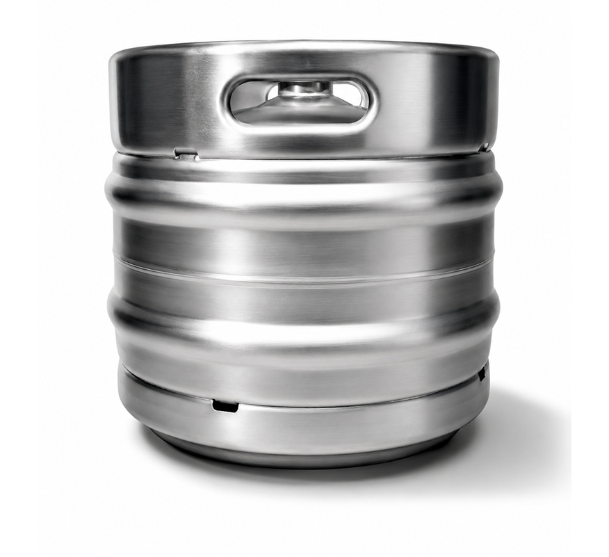 Barril para Chopp em Aço Inox sifão tipo S (vazio)